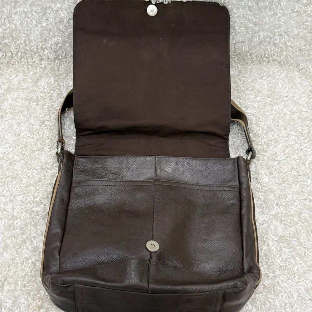 Coach Men's Brown Leather Messenger Bag